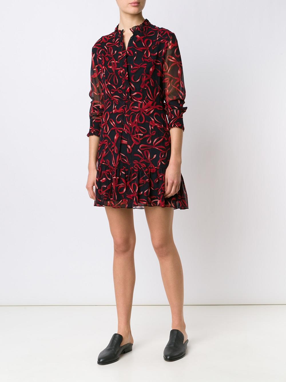 bow print dress