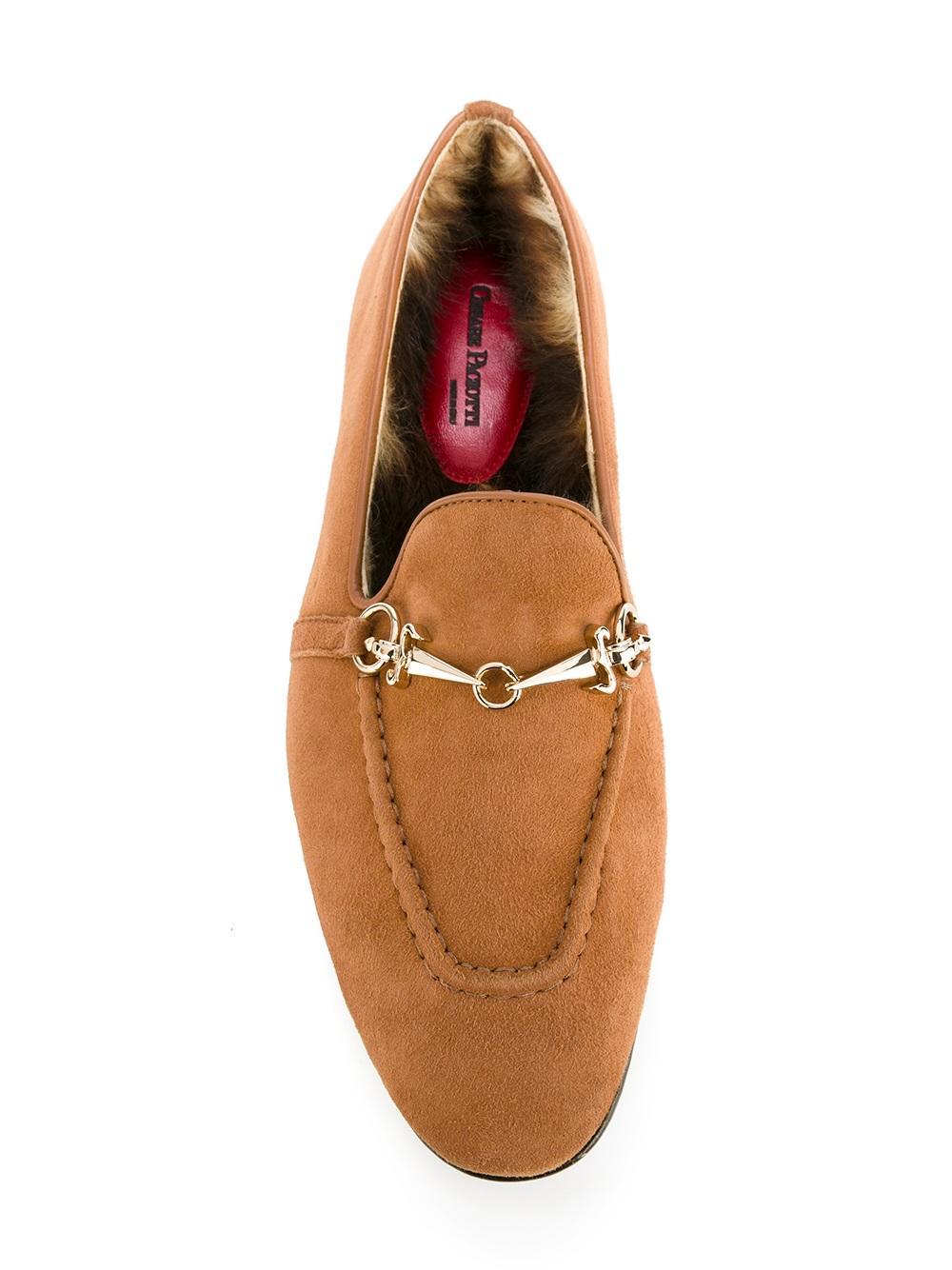 chain detailing moccasins