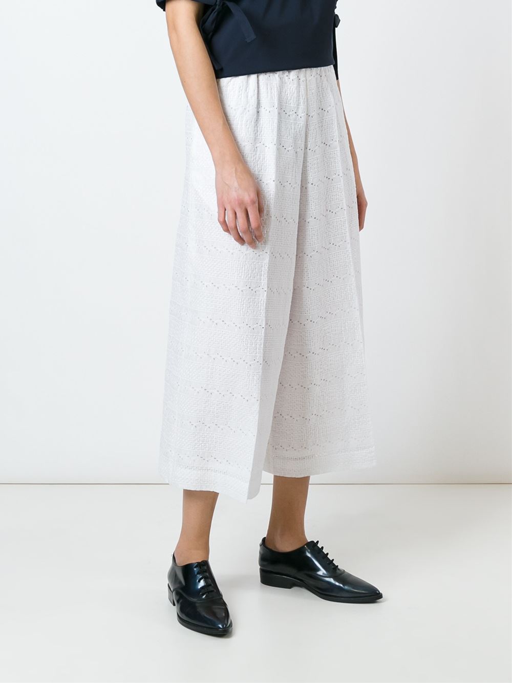 sangallo lace cropped trousers