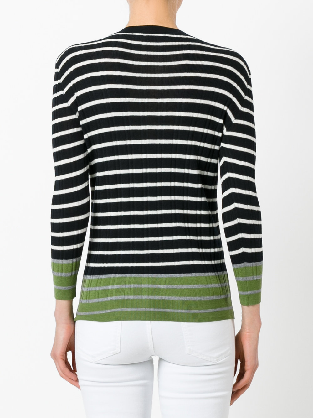 striped contrast sweater