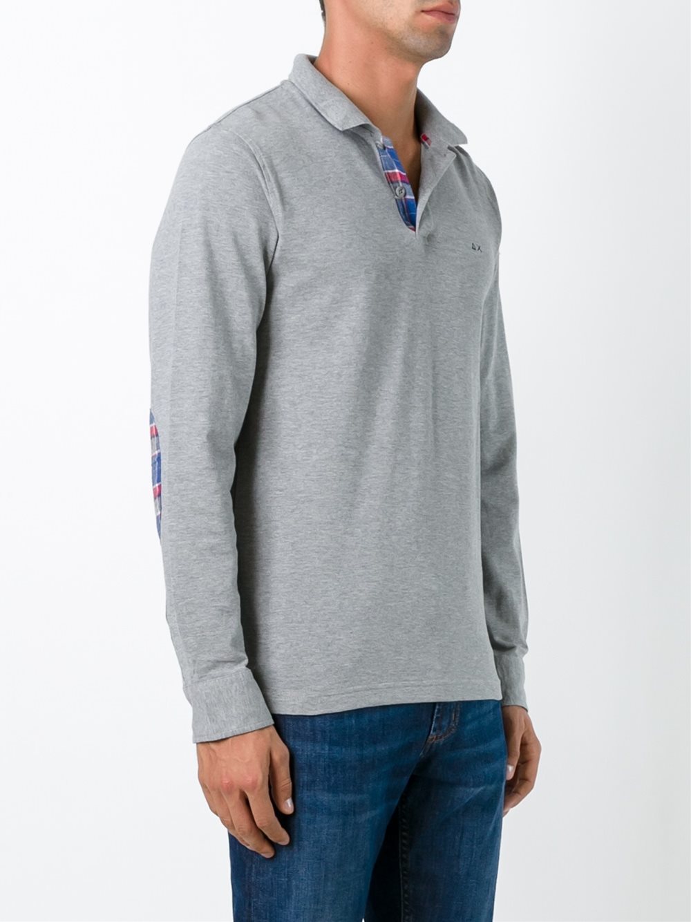 elbow patch polo shirt