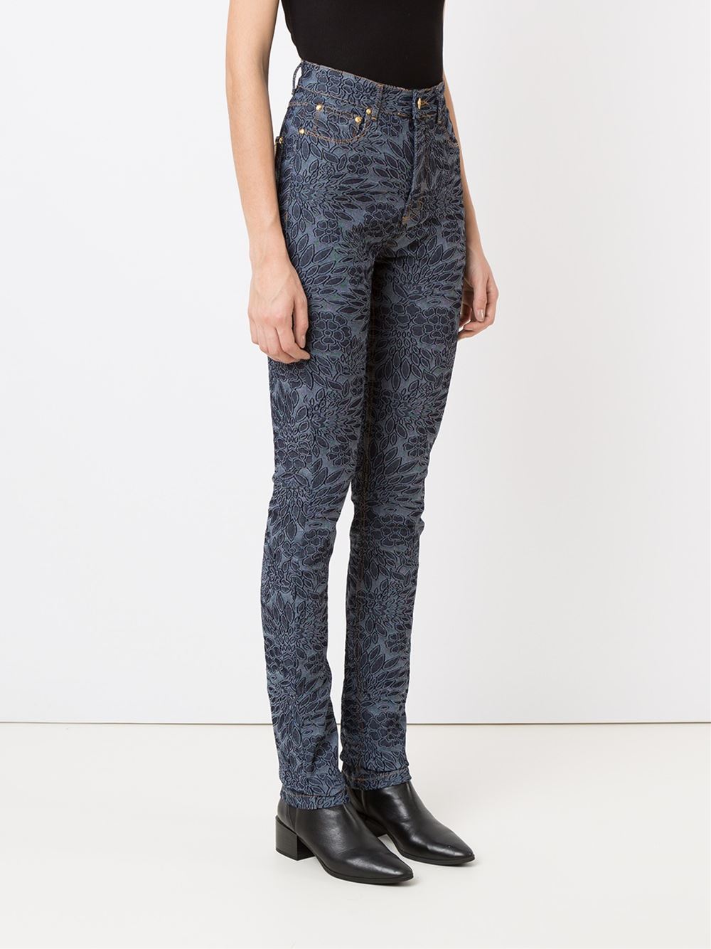 high-waisted skinny jeans