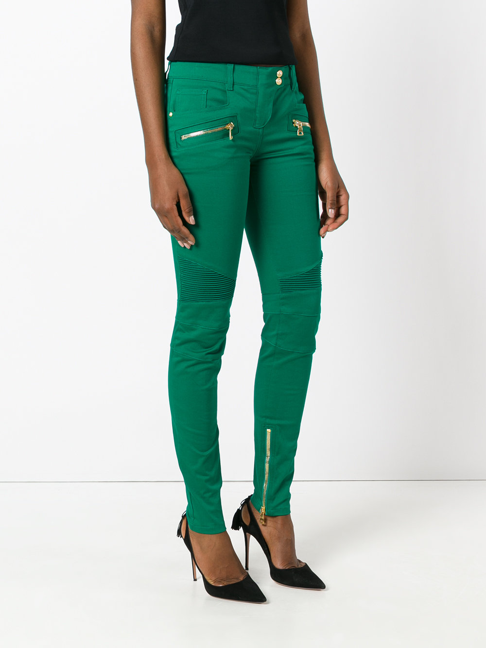 skinny biker trousers