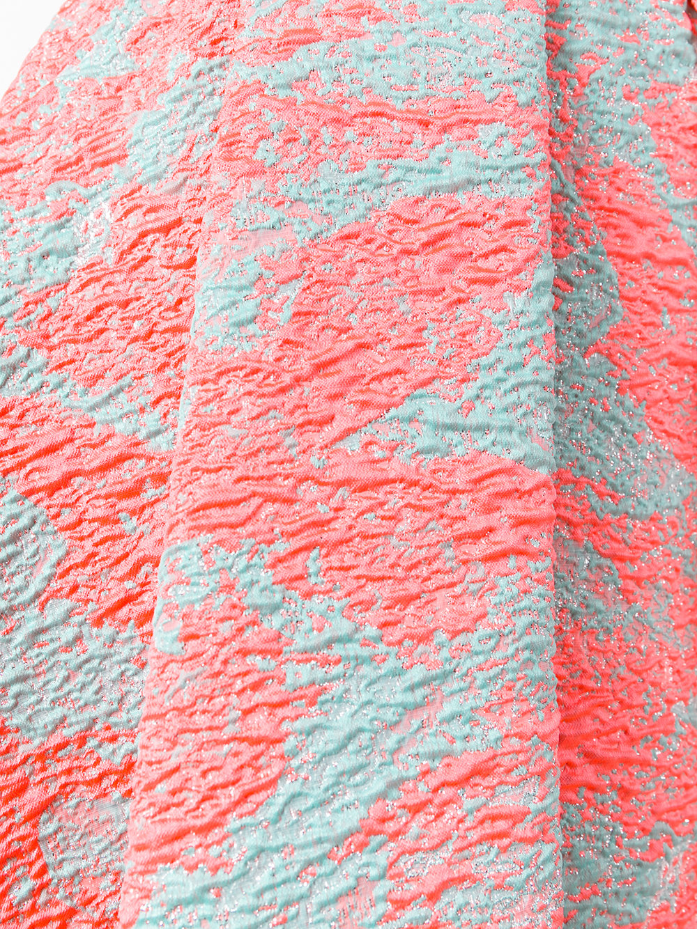 porous effect pleated skirt