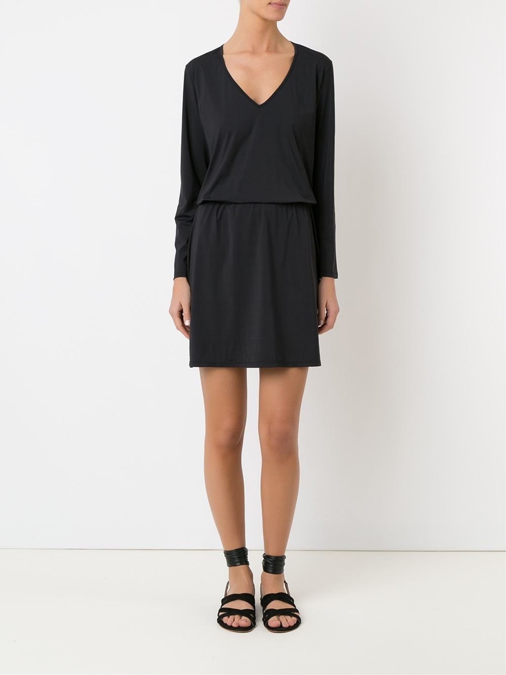 v-neck tunic dress