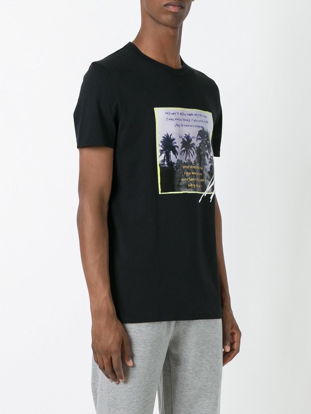palm trees print T-shirt