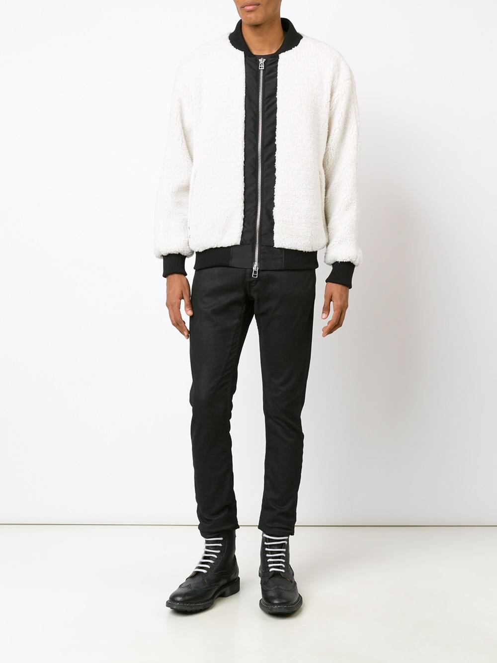 fur effect bomber jacket