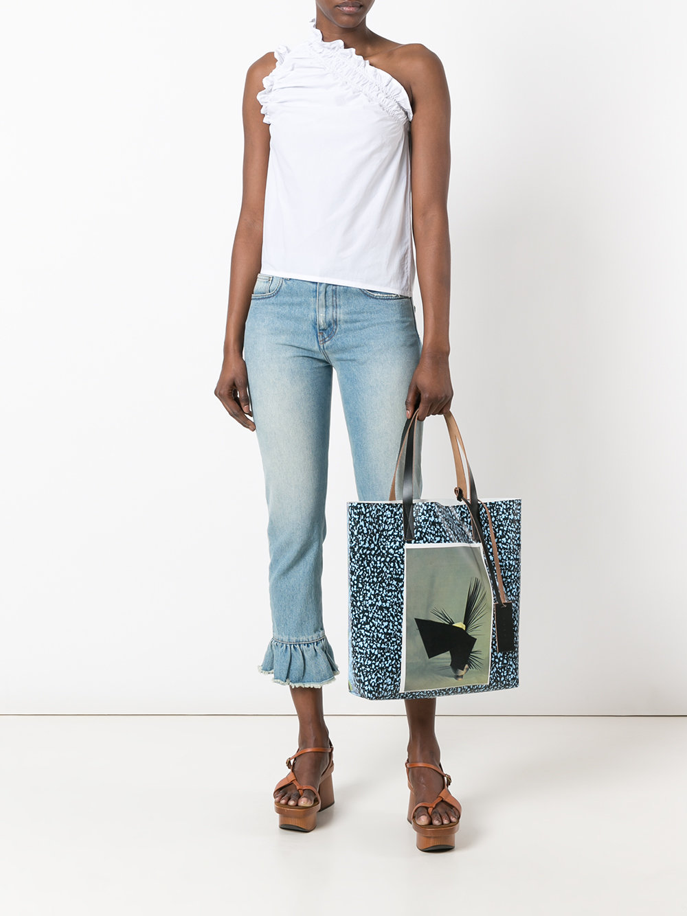 printed shopper tote