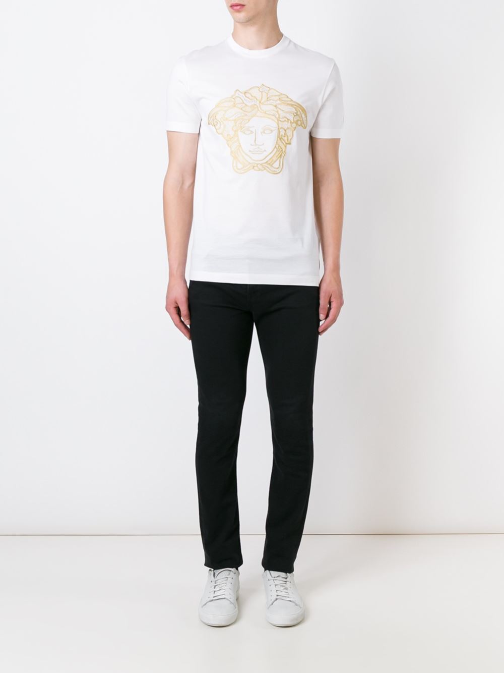 embroidered Medusa head T-shirt