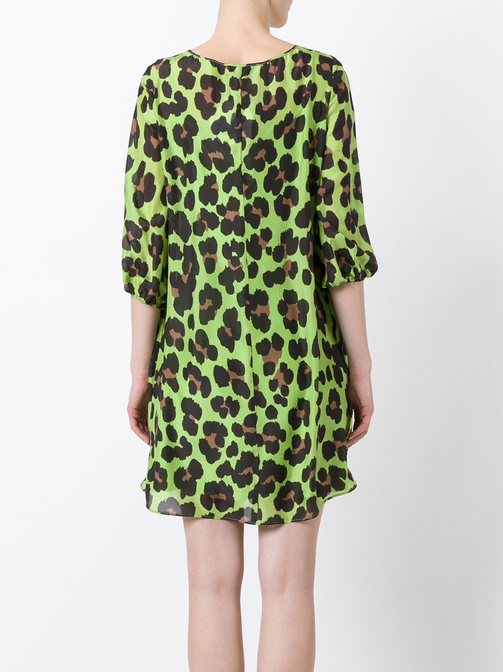 leopard print flared dress