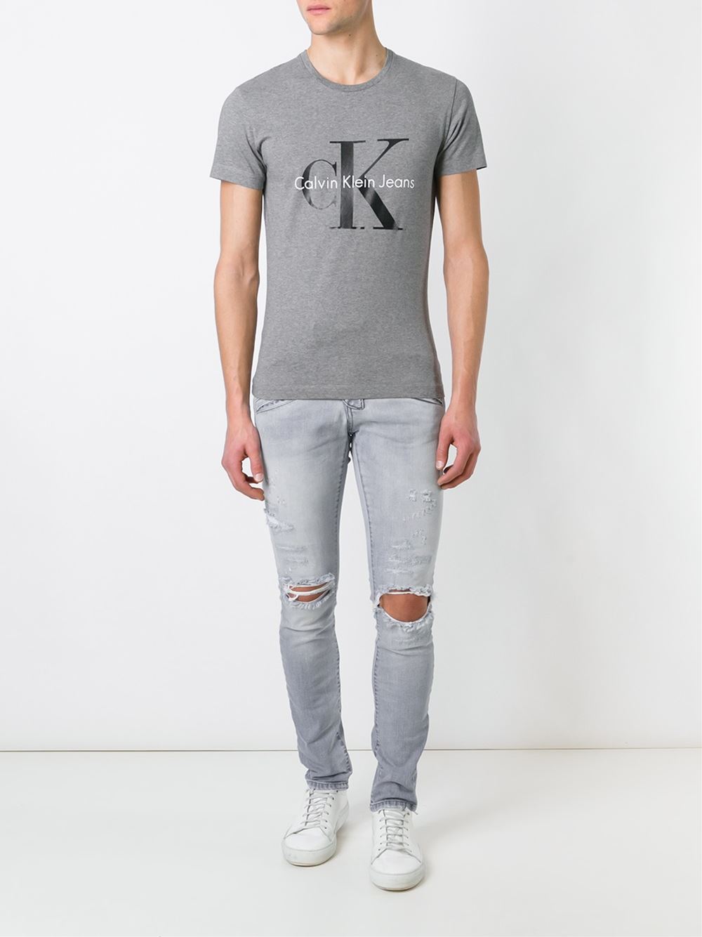 calvin klein jeans logo印花t恤海淘返利 | 米饭粒返利网