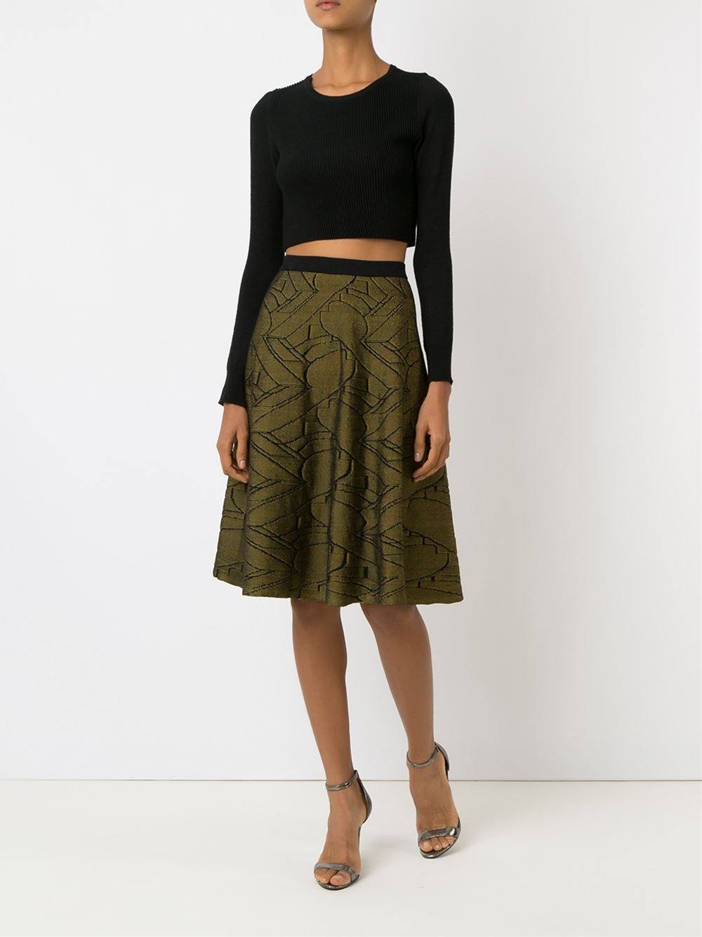 knit flared skirt