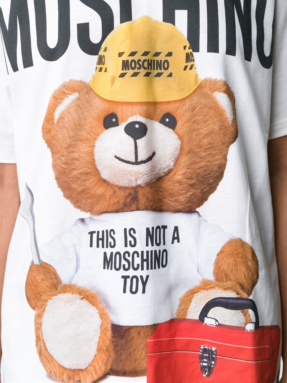 moschino 泰迪熊logo印花t恤海淘返利 