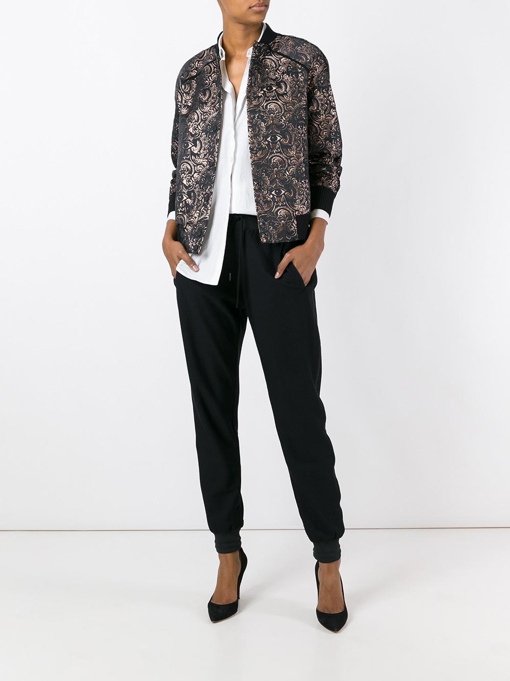 'Eyes' jacquard bomber jacket