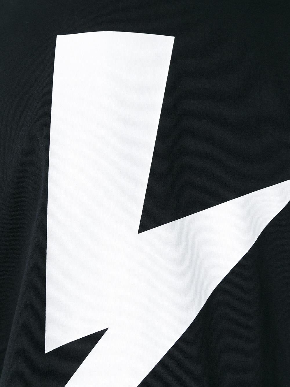 lightning bolt print T-shirt