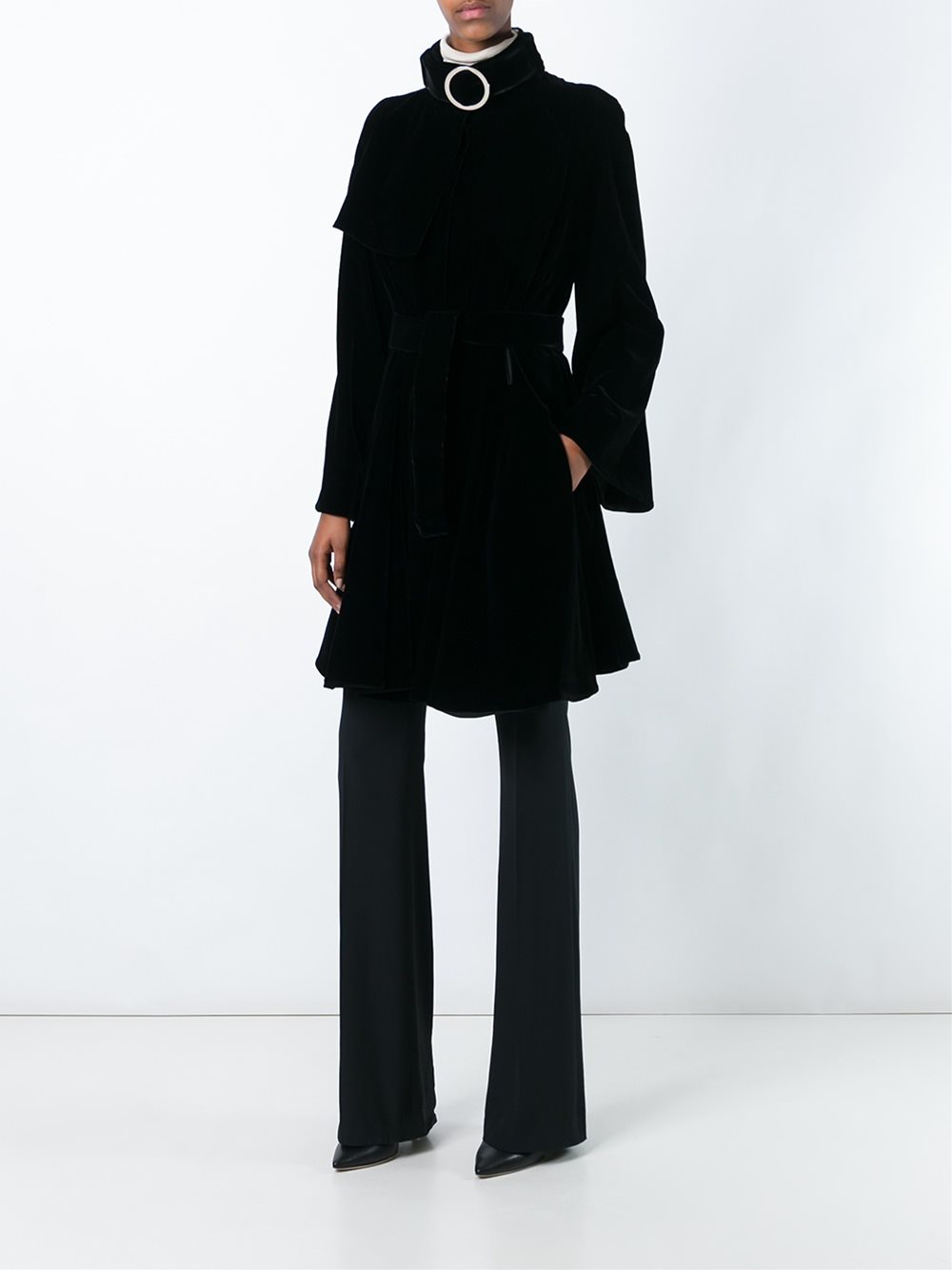 velvet maxi coat