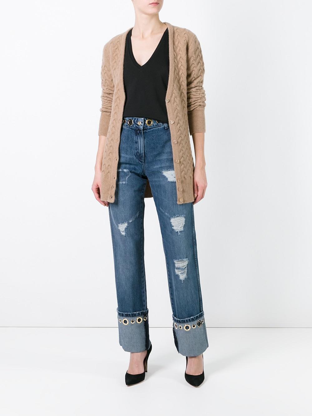 cross knit cardigan