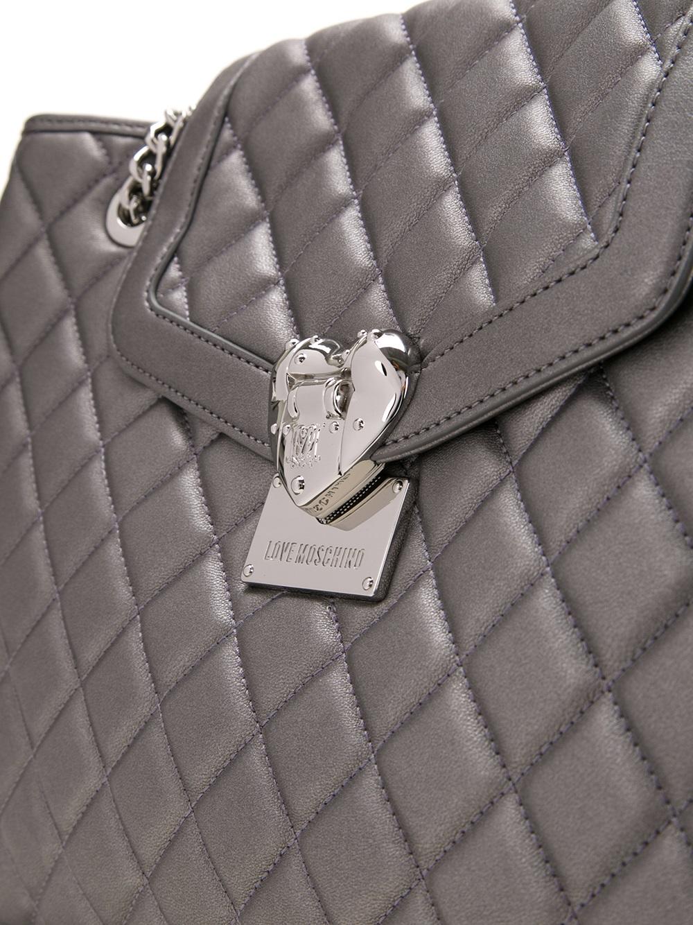 metallic quilted shoulder bag