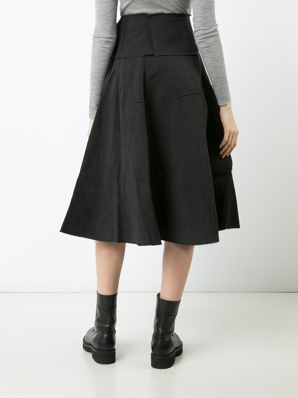 draped A-line skirt