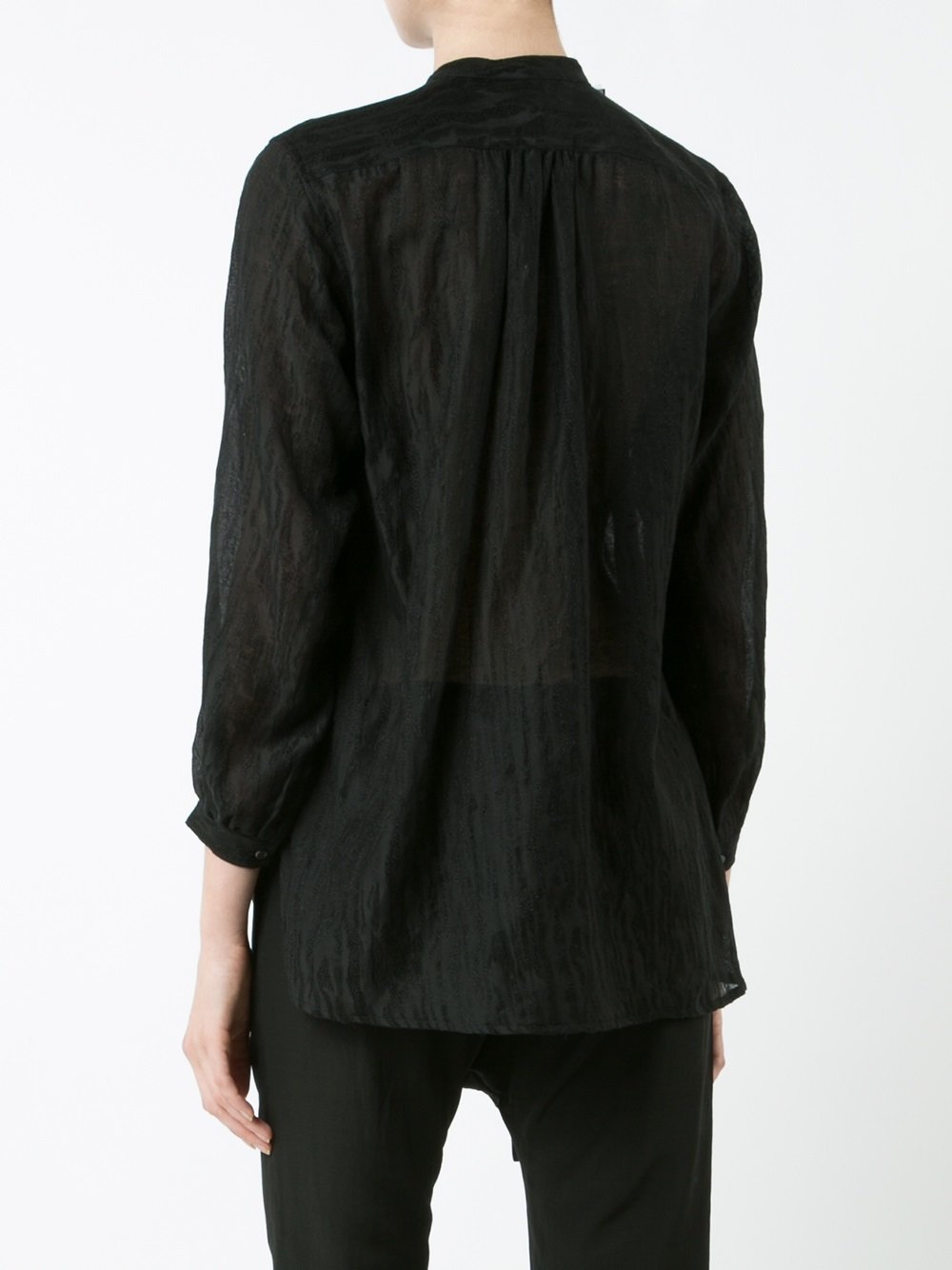 band collar shirt 