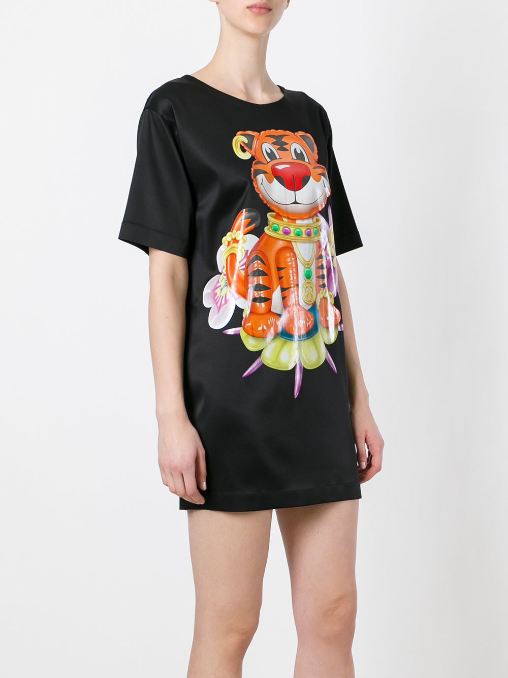 bejewelled tiger T-shirt dress