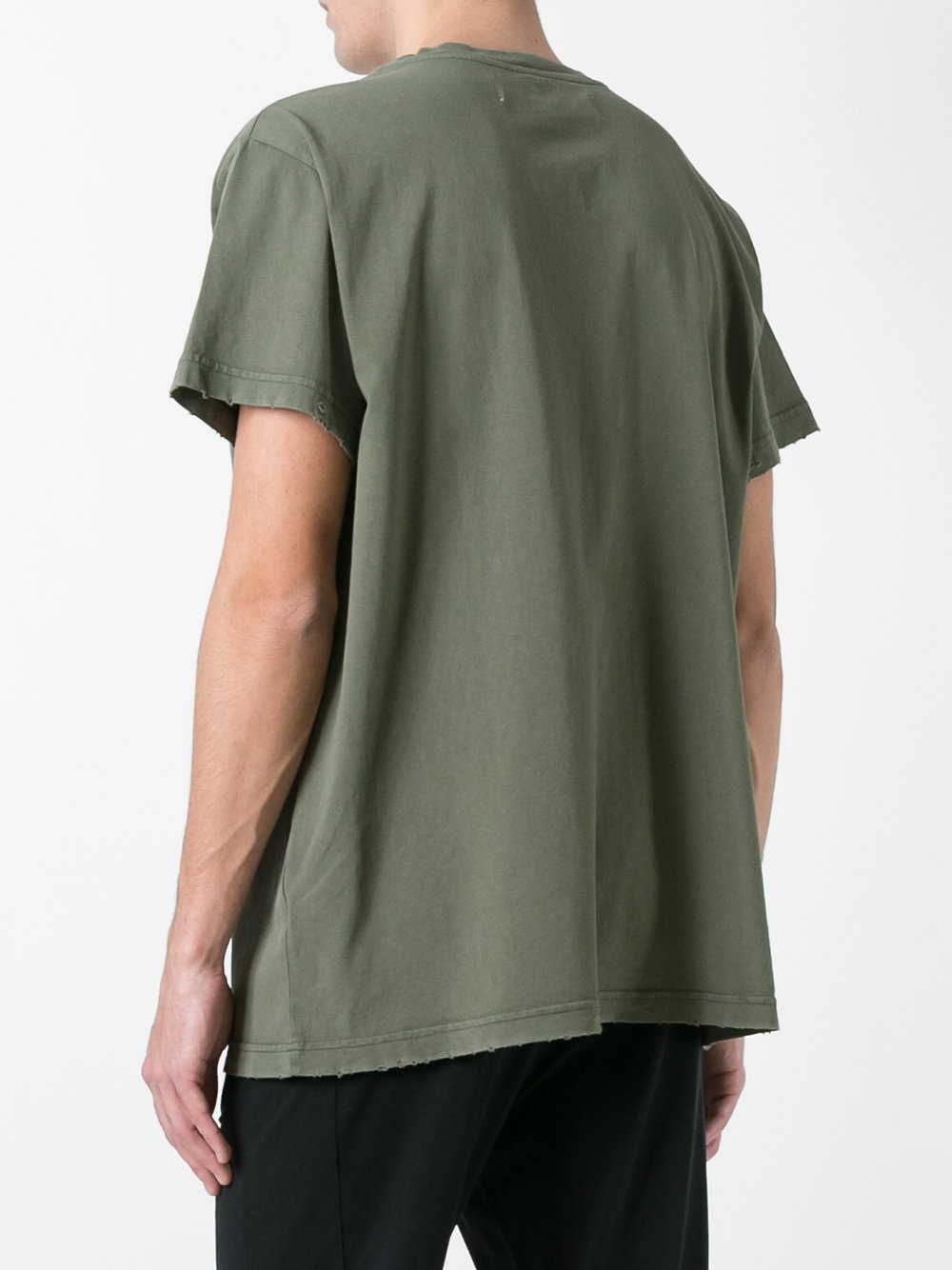 collar cut T-shirt 