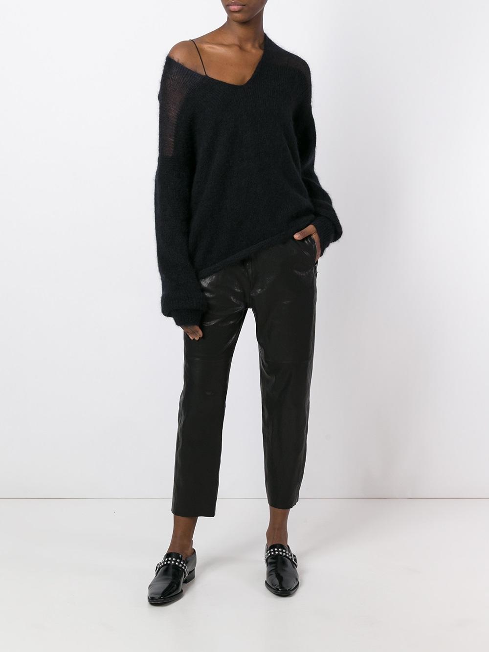elasticated waistband cropped trousers