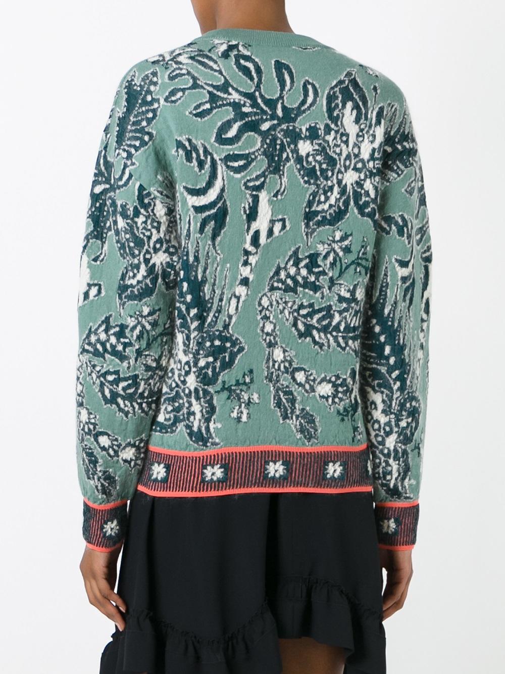 cactus flower jacquard jumper