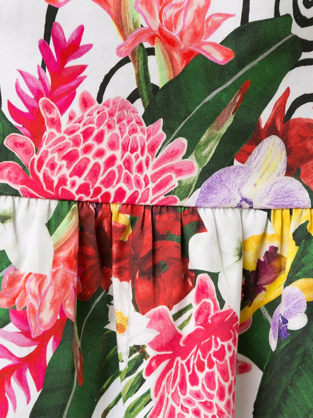 high waisted floral skirt