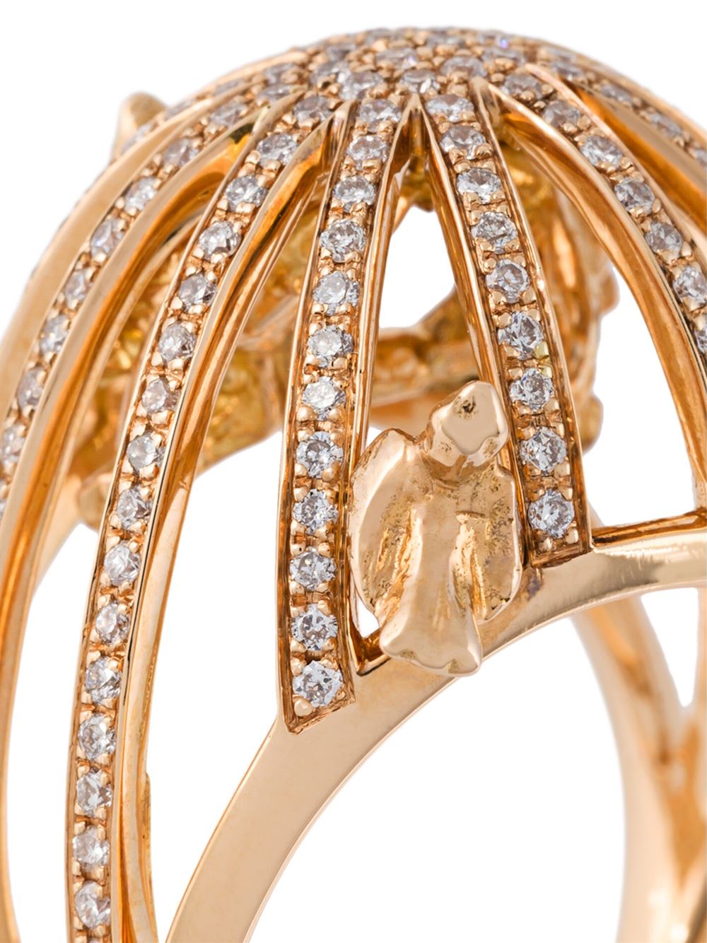 bird cage diamond ring