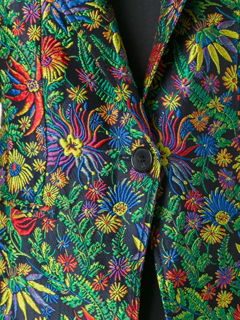 floral cloqué blazer