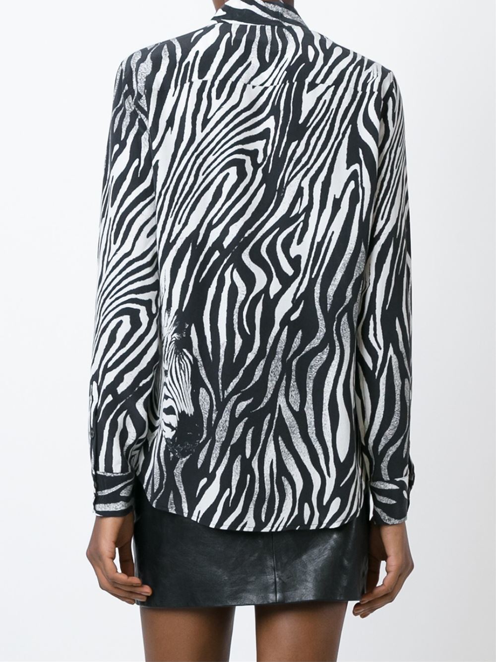 斑马纹印花衬衫