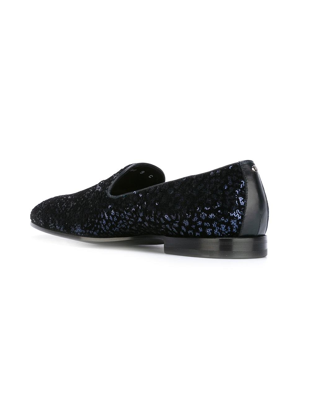'Evening' sequined moccasins