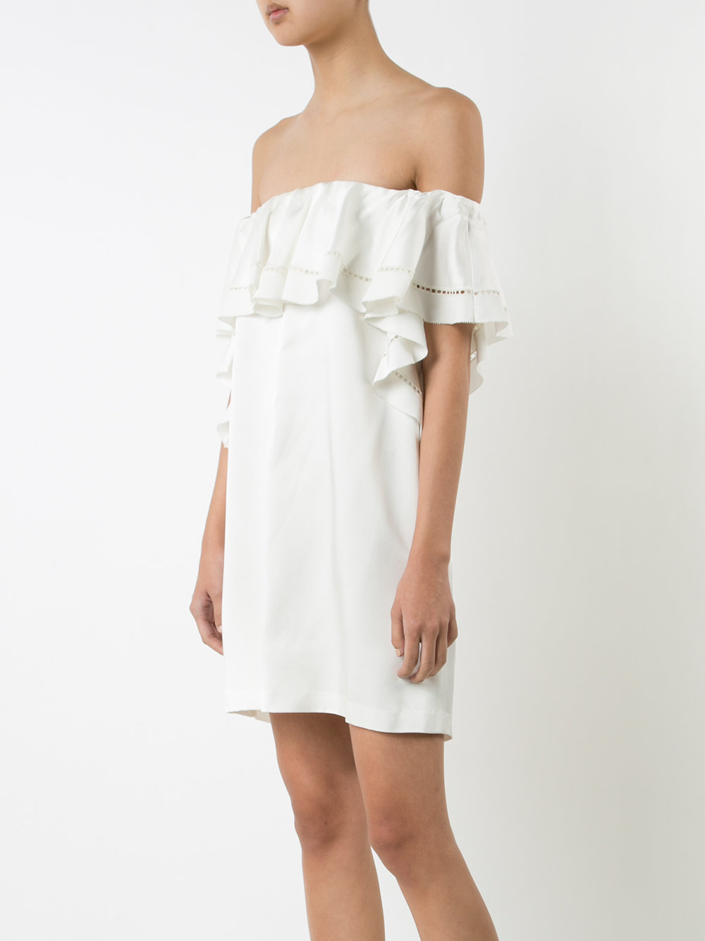 ruffled off the shoulder dress