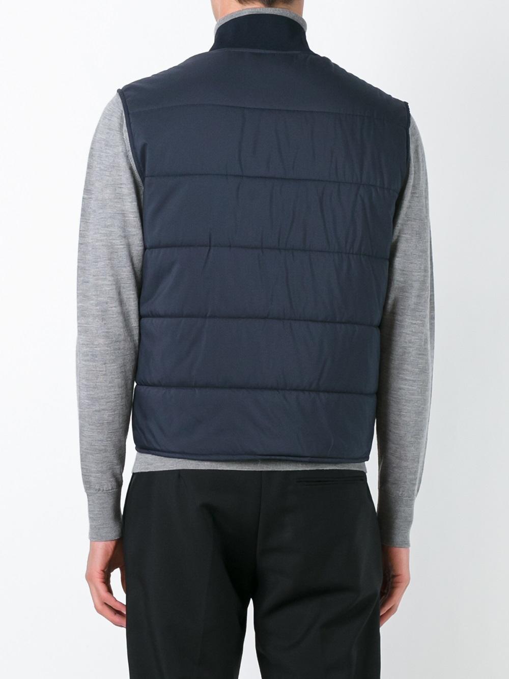 zipped padded vest