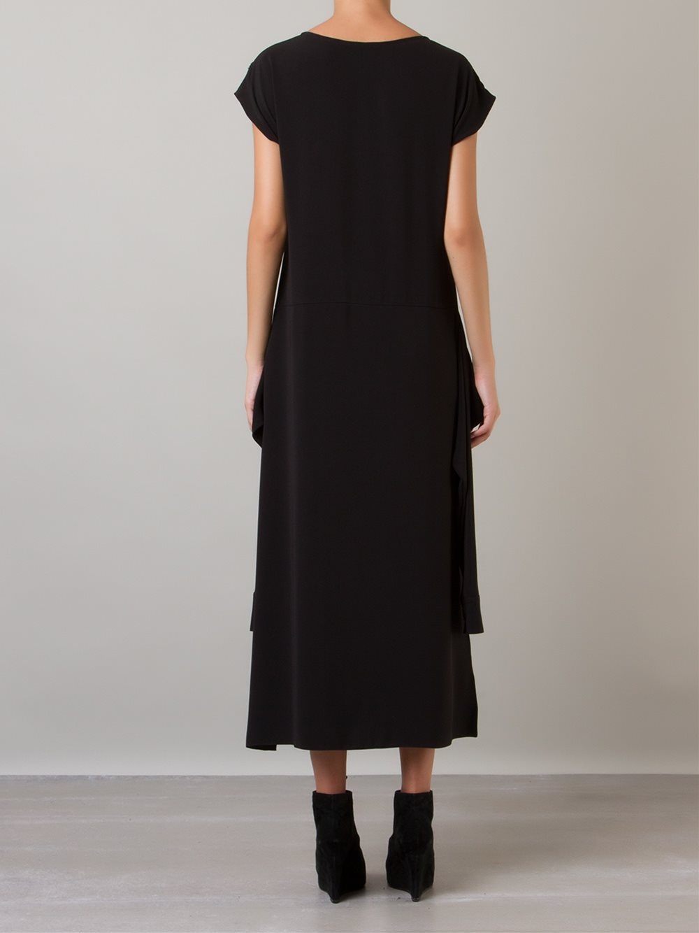 embroidered asymmetric dress