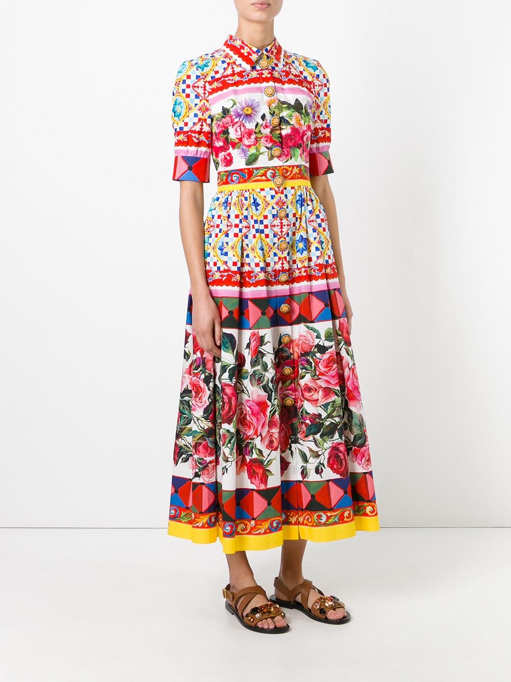 Mambo print shirt dress