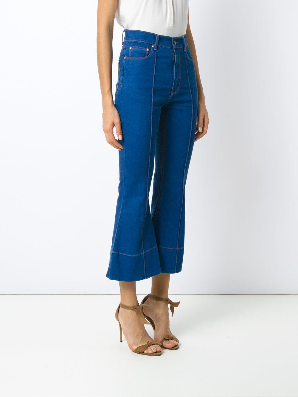crop flared jeans