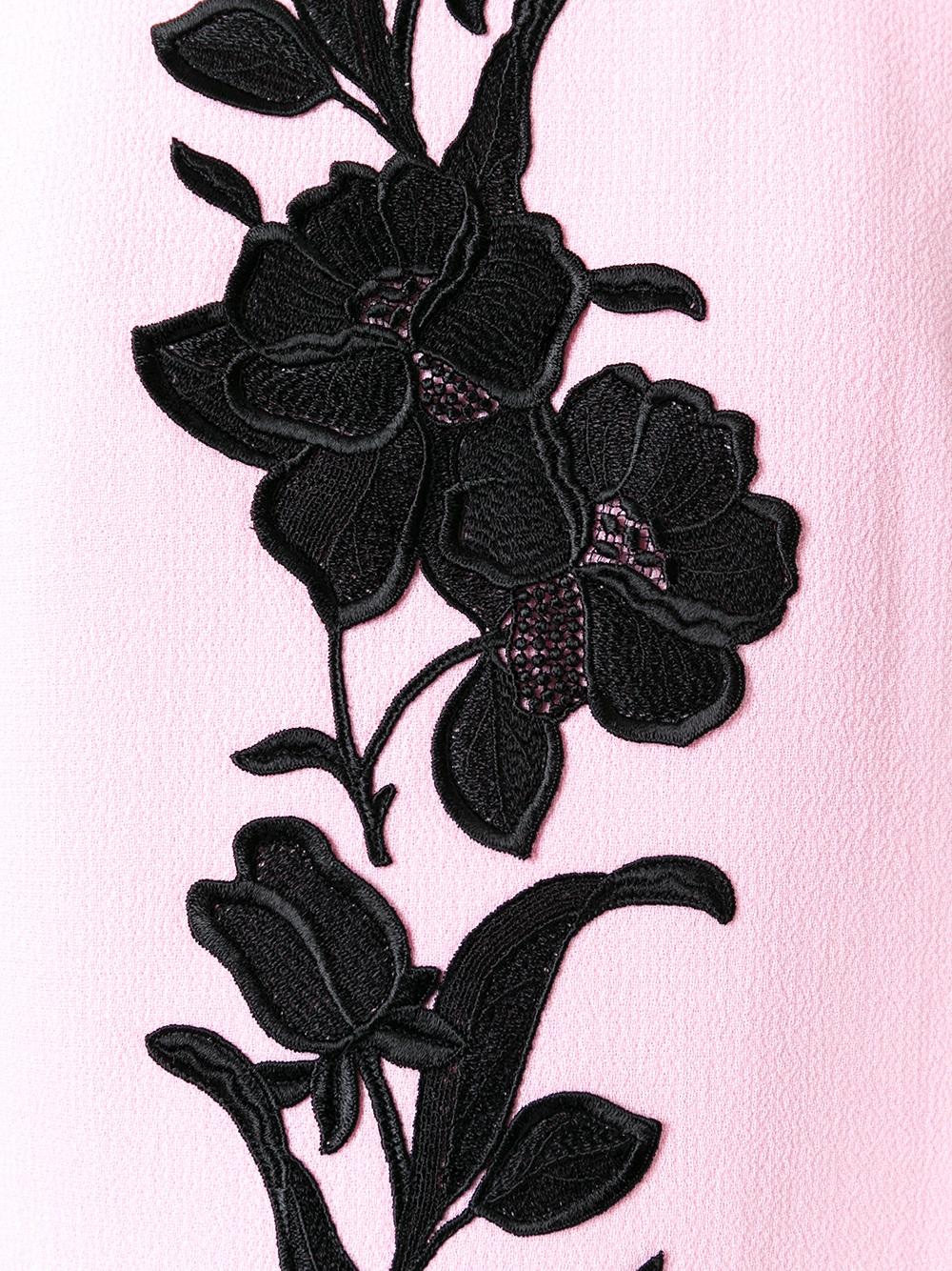 rose embroidered shift dress