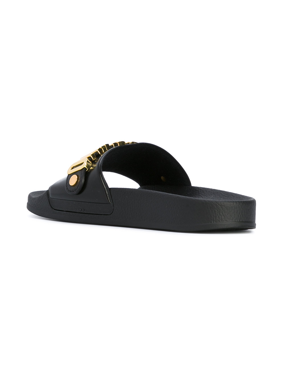 fron logo slider sandals