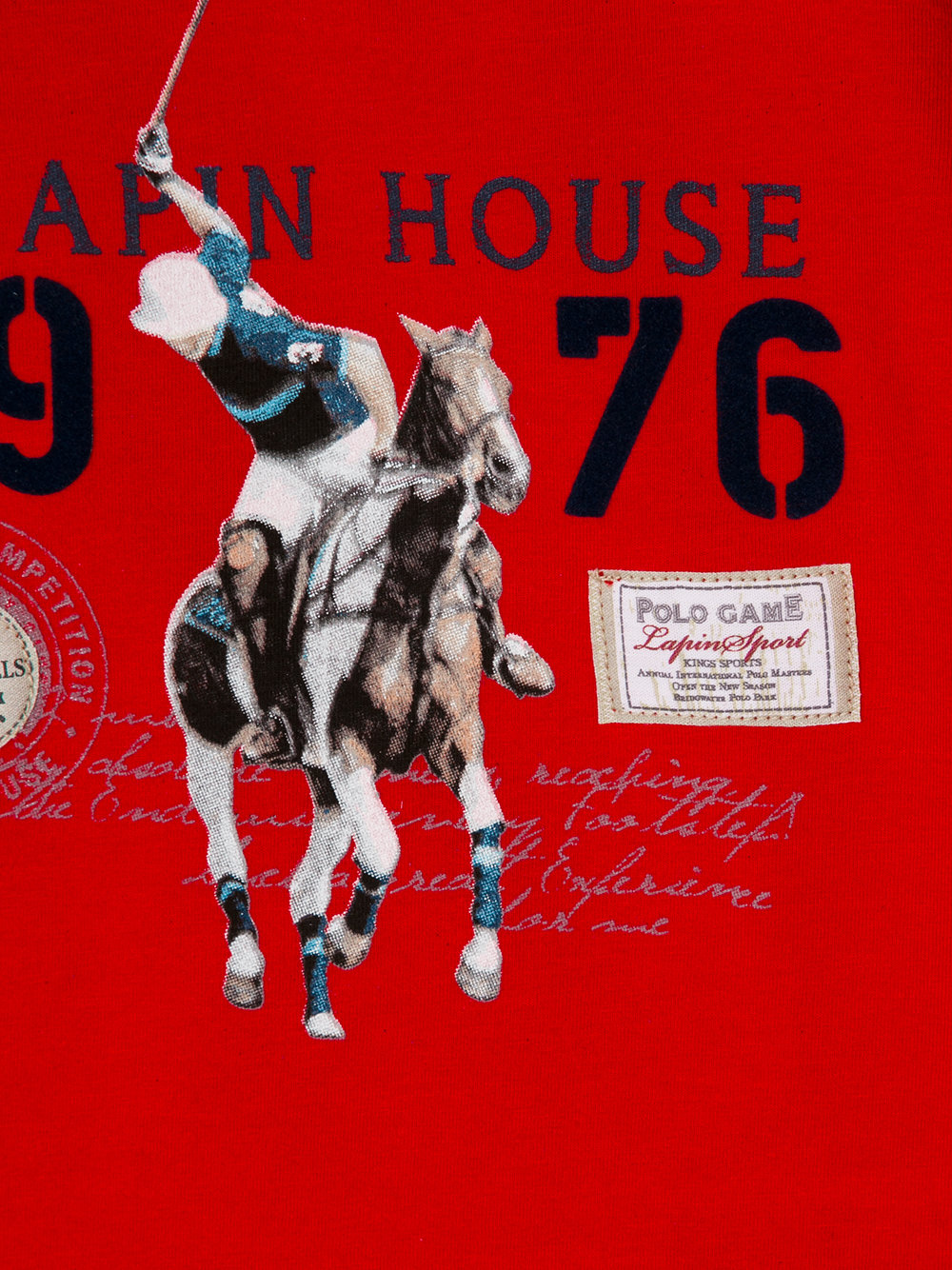 polo print T-shirt