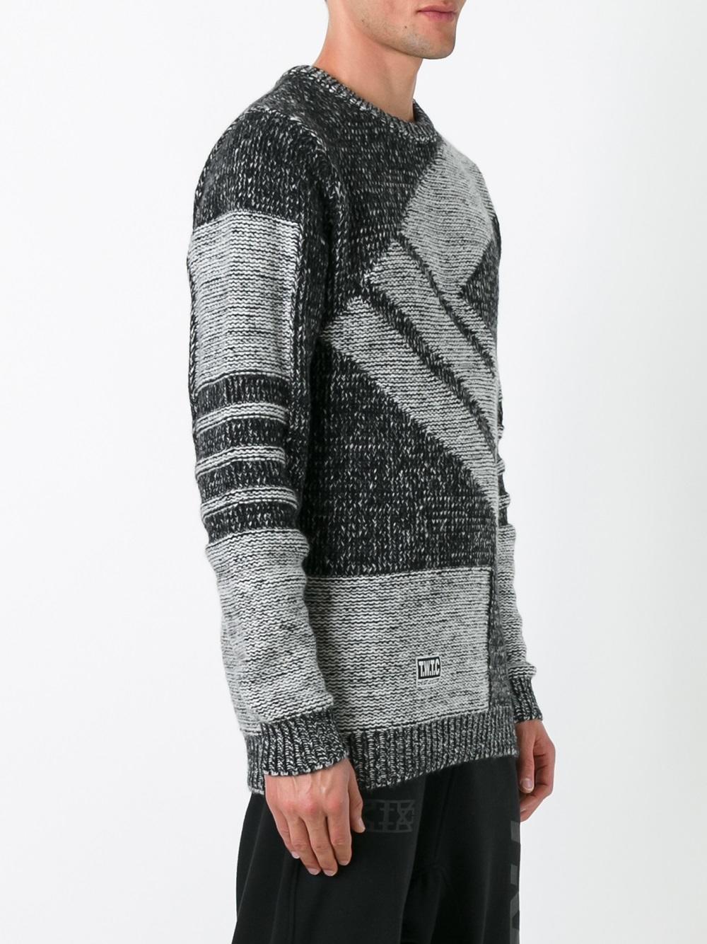 diagonal knit jumper