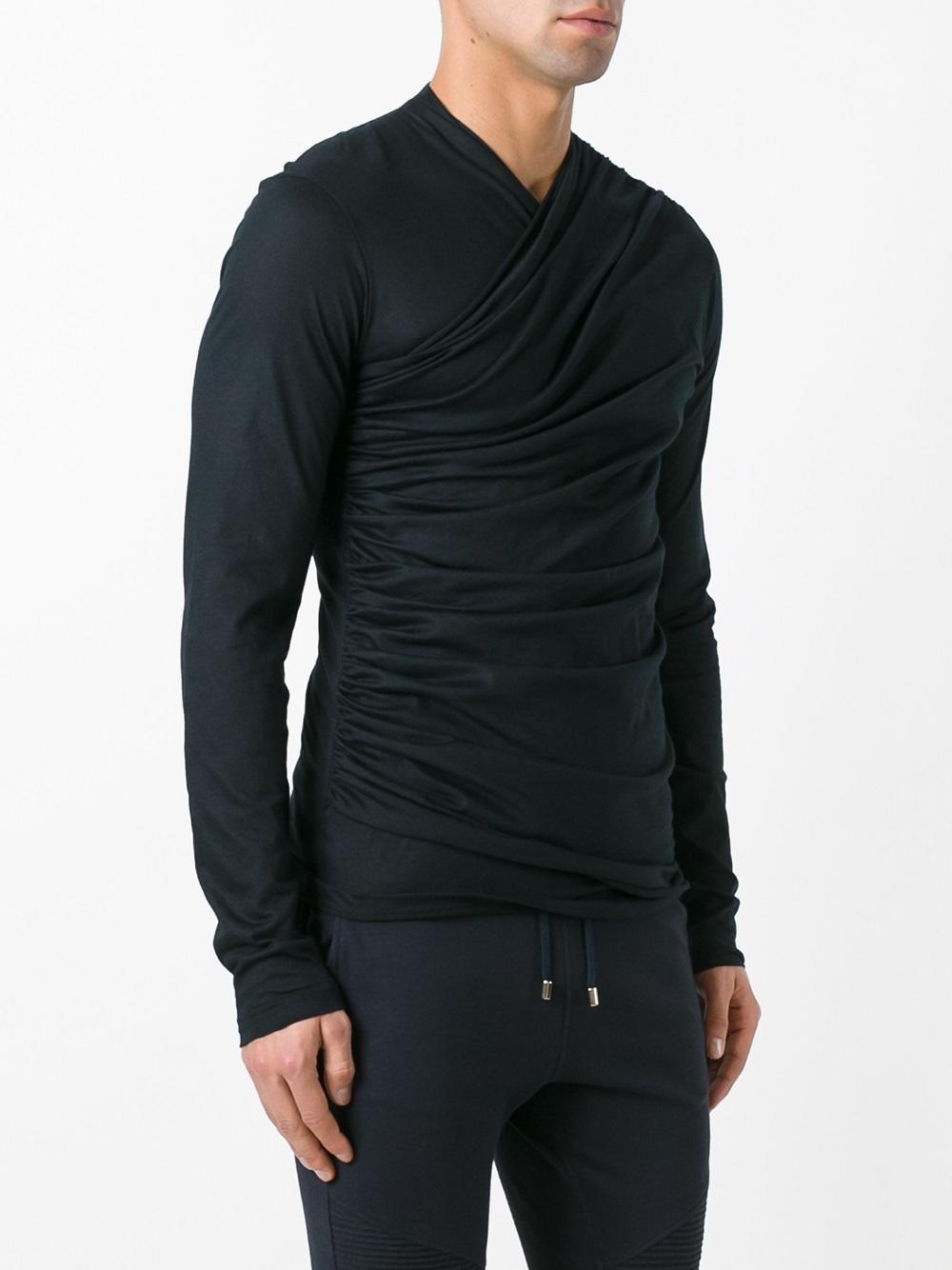 wrap front sweatshirt