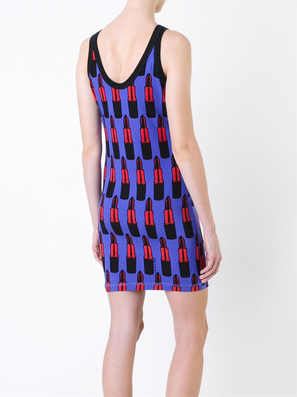 lipstick print tank dress