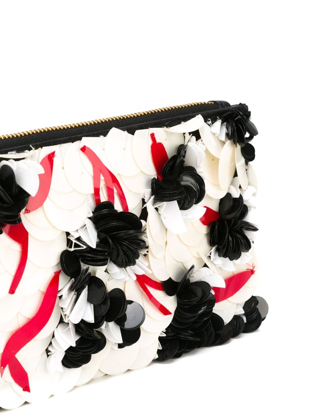 paillette flower clutch 