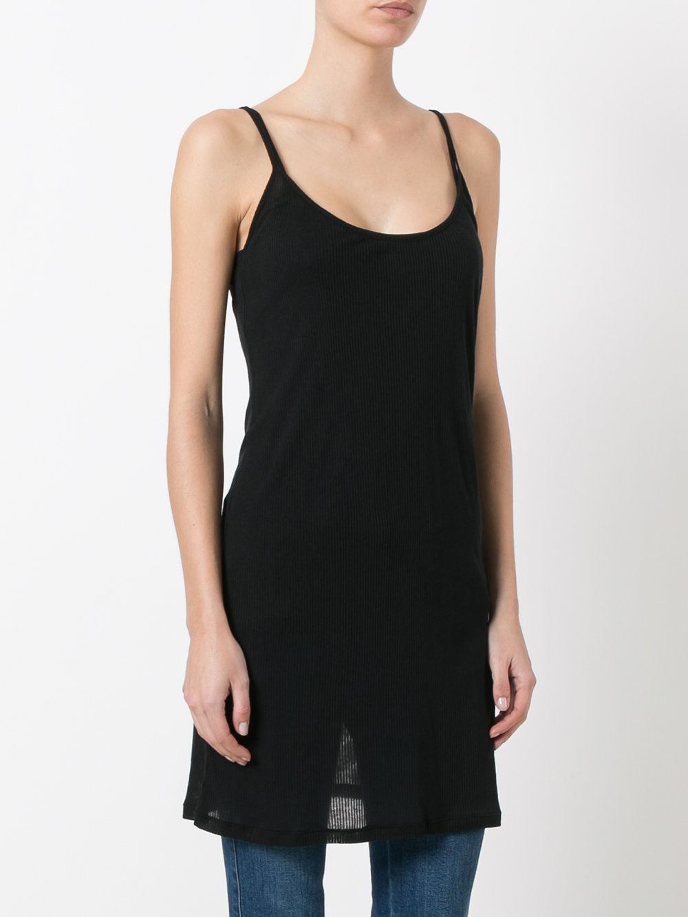 elongated ribbed cami