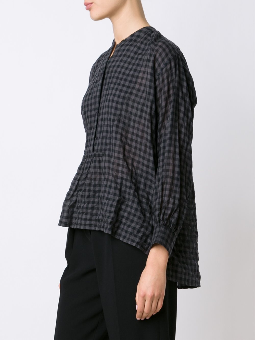 checked blouse