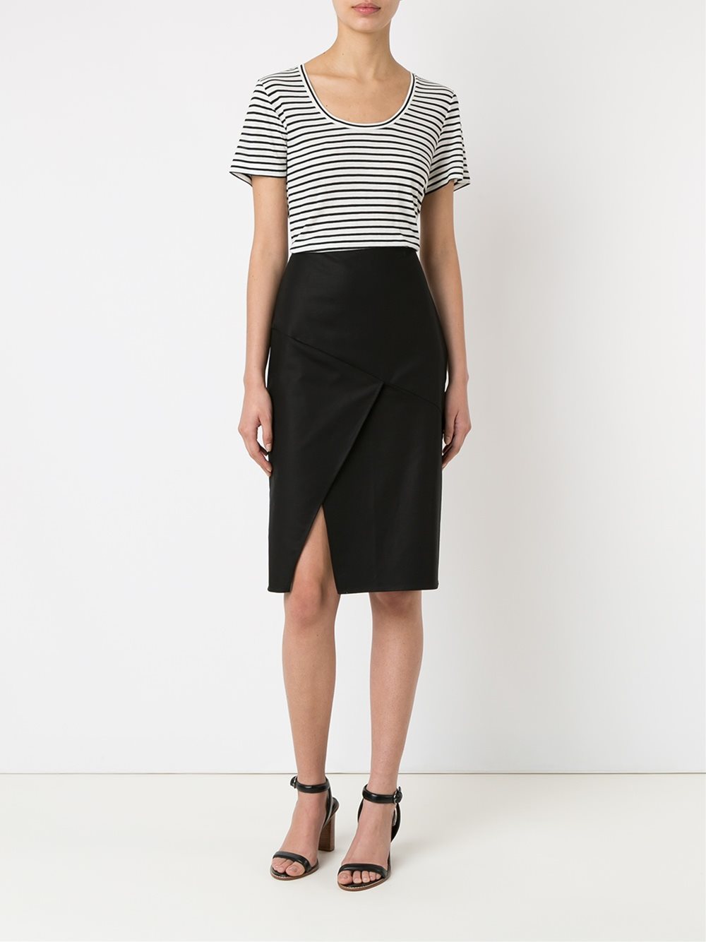 high-waisted pencil skirt