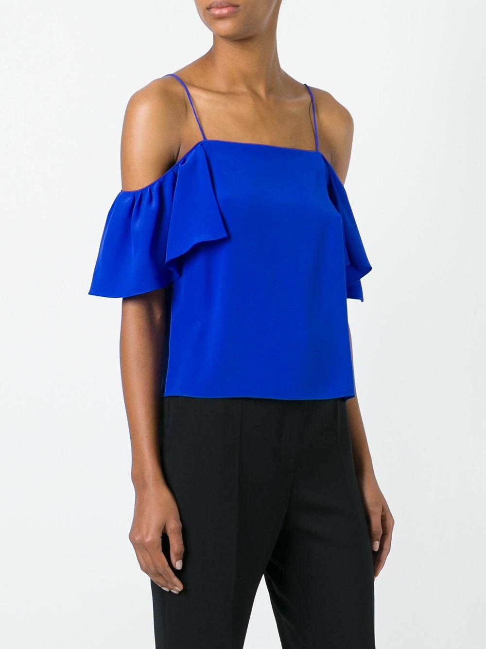 cut-off shoulders blouse