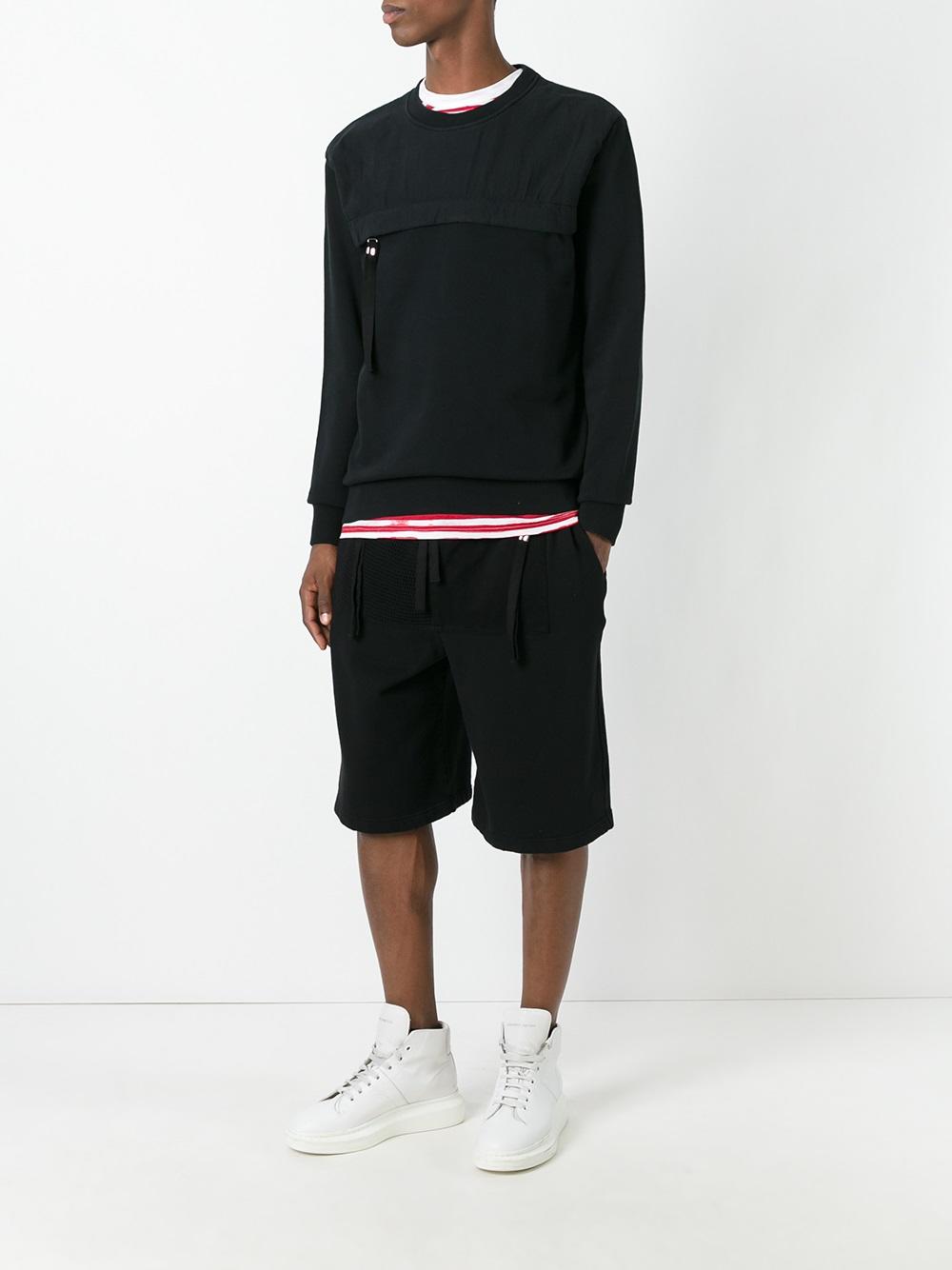 zipped pocket track shorts